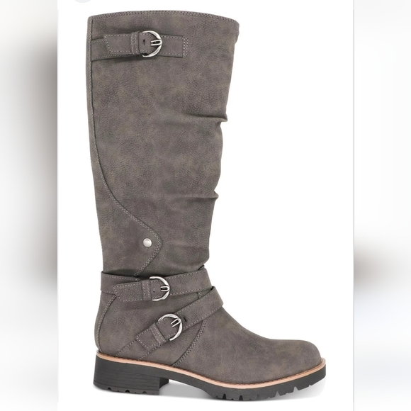 Sun + Stone Womens Brinley charcoal Knee-High Boots 5 - Picture 2 of 5